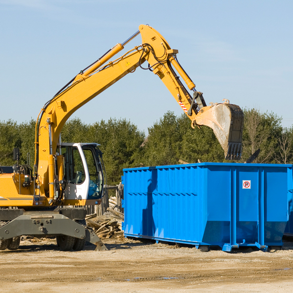 are there any restrictions on where a residential dumpster can be placed in Hartville